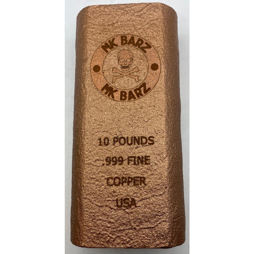 10 POUND MK BarZ Logo.999 Copper Weight Bar