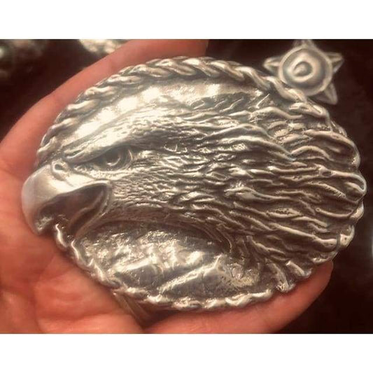 10 Troy Oz. MK BarZ Eagle Scouting Prey LTD Hand Poured.999 Fine Silver