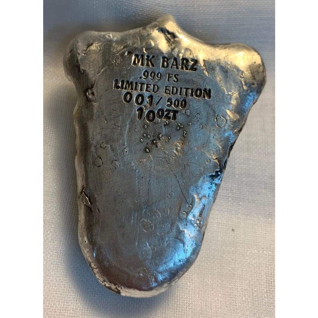 10 Troy Oz. MK BarZ His Royal Dead Highness LTD Sand Cast.999 FS