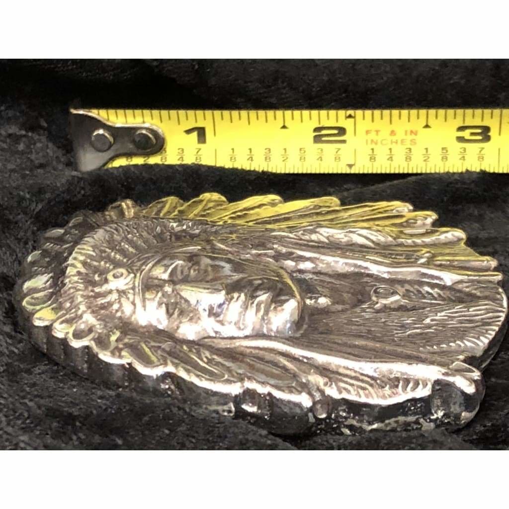 12 Oz MK BarZ Spirit of Native America Sand Cast LTD.999 FS Relief