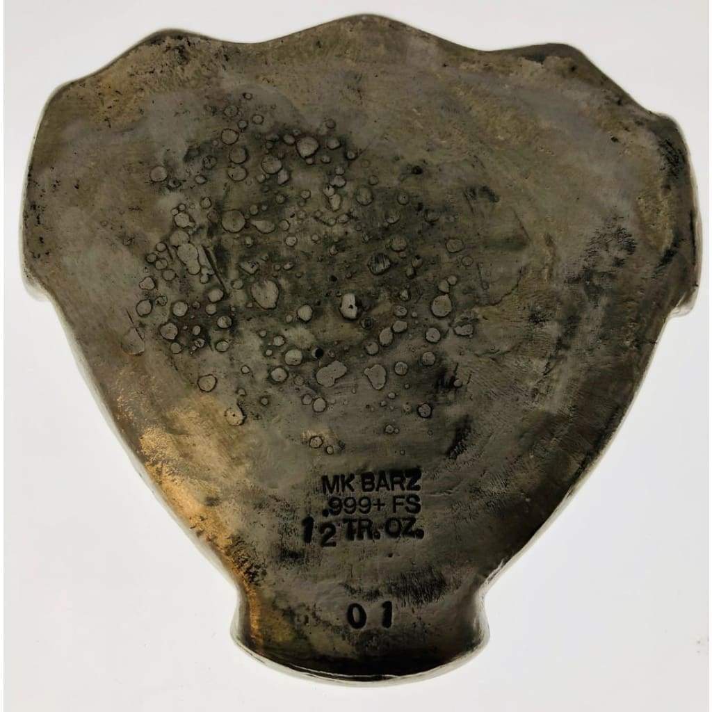 12 Oz MK BarZ U.S. Marines Semper Fi-Medal of Honor Sand Cast LTD.999 FS Bar - silver bullion