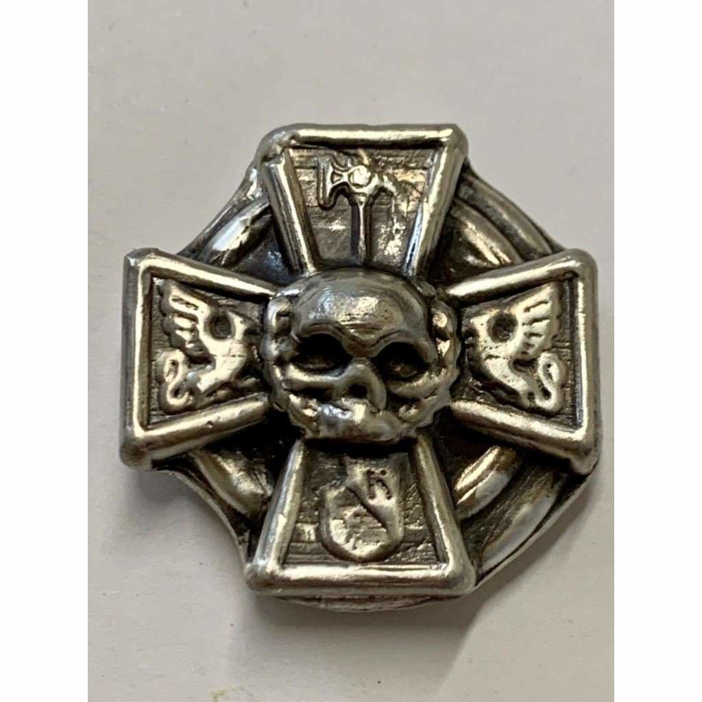 2.5 Oz MK BarZ Nordic Medal Hand Poured.999 FS Bar