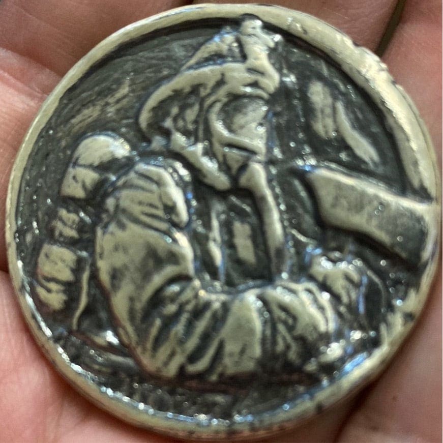 2.5 Troy ounce Fire Fighter round.999 fine silver