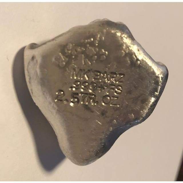 2.5 Troy Oz. MK BarZ Creepy IT Clown Hand Poured.999 Fine Silver