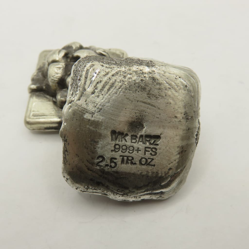 2.5 Troy Oz. MK BarZ The Gift of Silver Hand Poured.999 Fine Silver