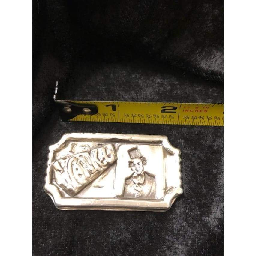2.5 Troy Oz. MK BarZ Willie Wonka Golden Ticket Bar.999 Fine Silver