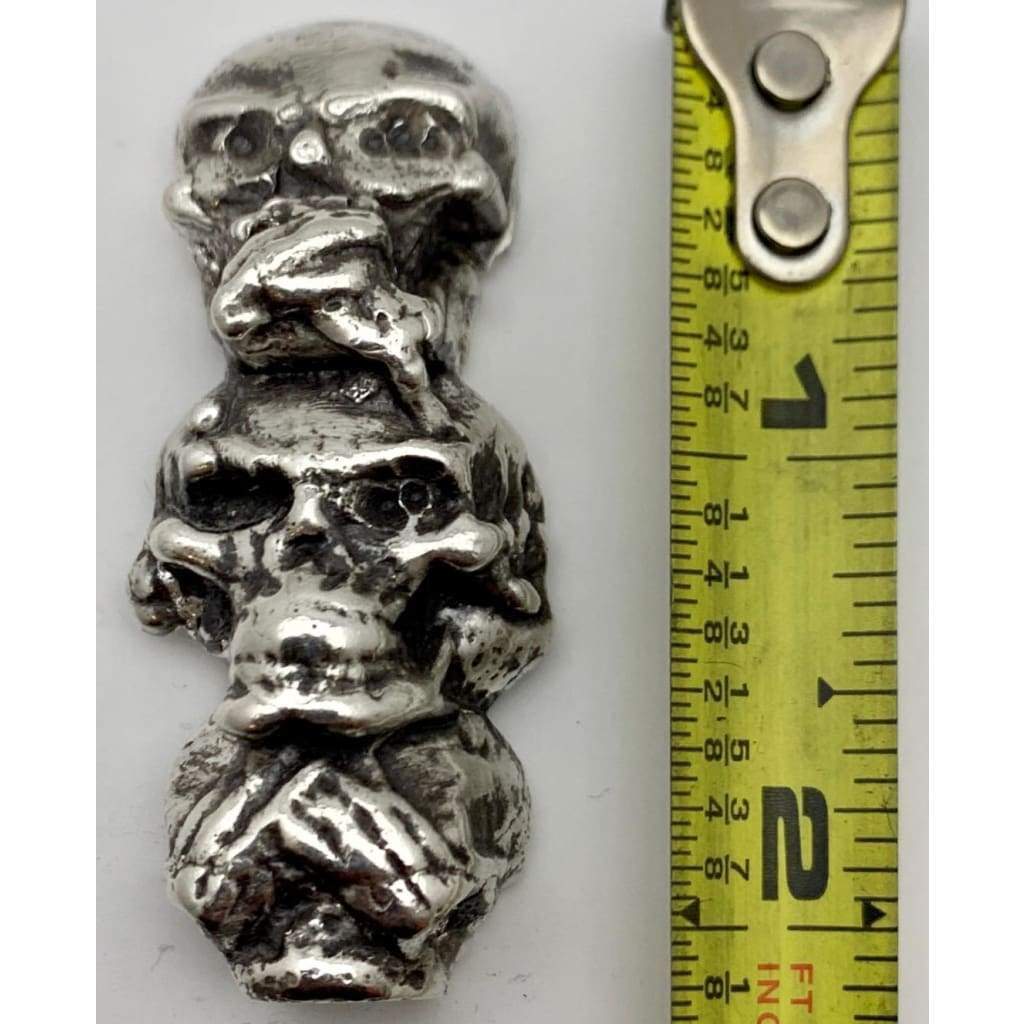 2.75 ozt MK BarZ Hear No Evil Speak No Evil Totem LTD.999 FS Hand Poured