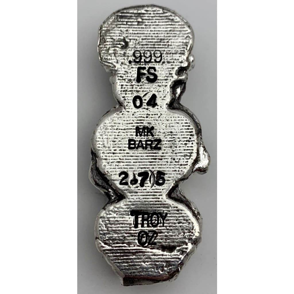 2 .75 ozt MK BarZ "Hear No Evil Speak No Evil Totem" LTD .999 FS Hand Poured - MK BARZ AND BULLION