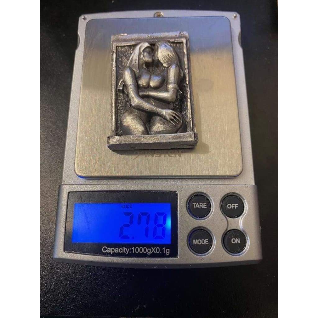 @2.78 Oz MK BarZ Beautiful People/Problems 2D Framed Sand Cast Picture.999 FS by Heber