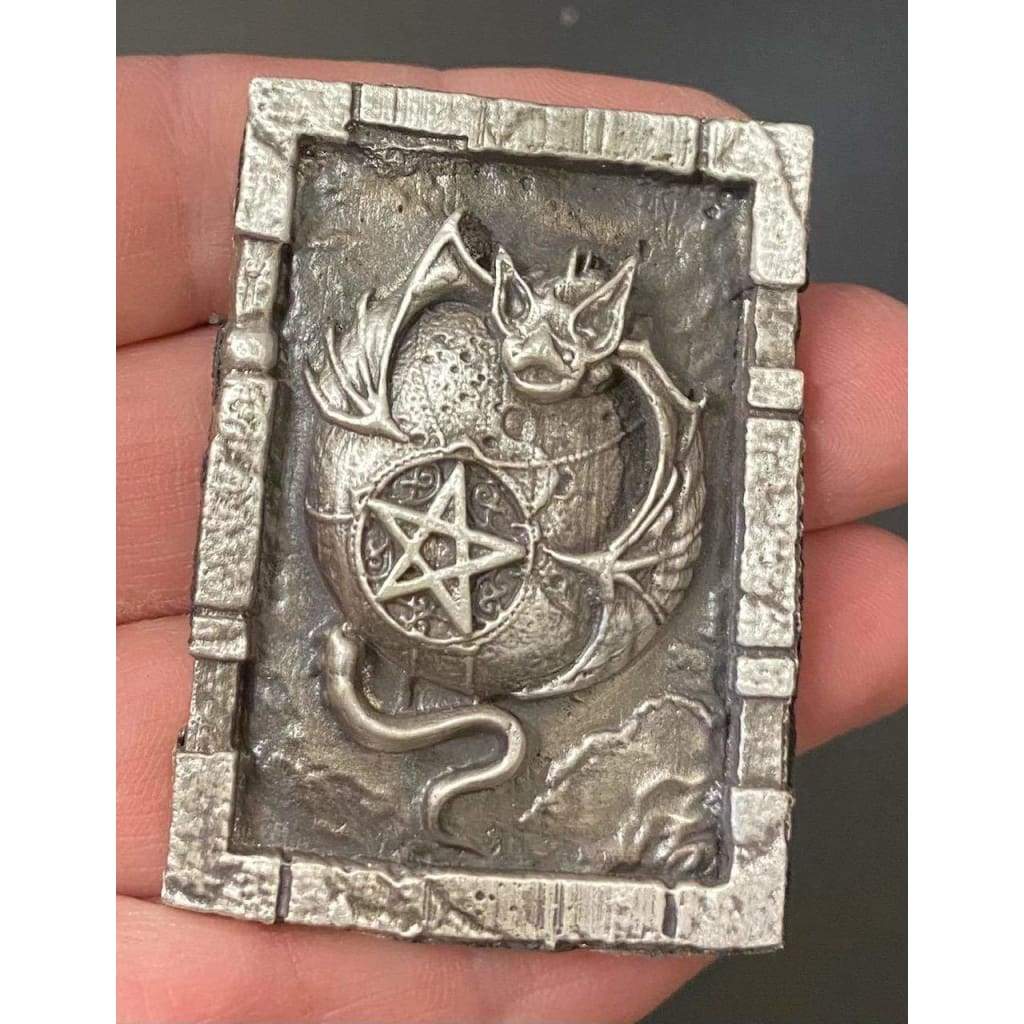 @2.8 Troy Oz MK BarZ Hell Rat by Sarah Richter Framed 2D Sand Cast Relief.999 FS