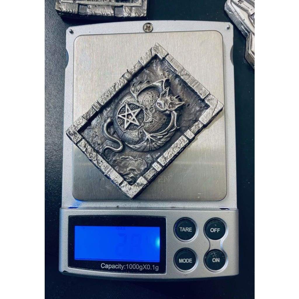 @2.8 Troy Oz MK BarZ Hell Rat by Sarah Richter Framed 2D Sand Cast Relief.999 FS
