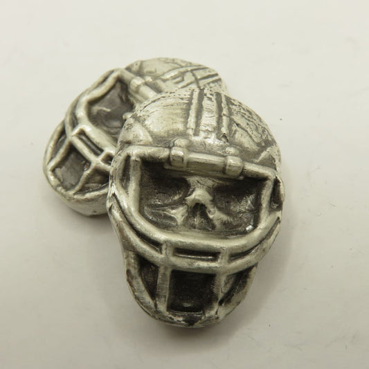 2 Oz MK BarZ Gridiron Glory- Football Skull Hand Poured.999 FS