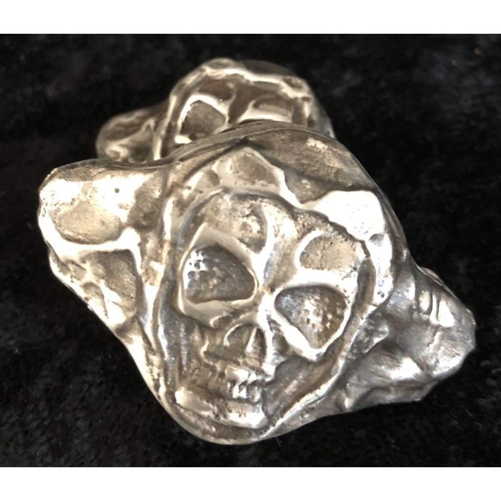 2 Oz MK BarZ Hand Poured Skull Buccaneer Square Bar.999 FS