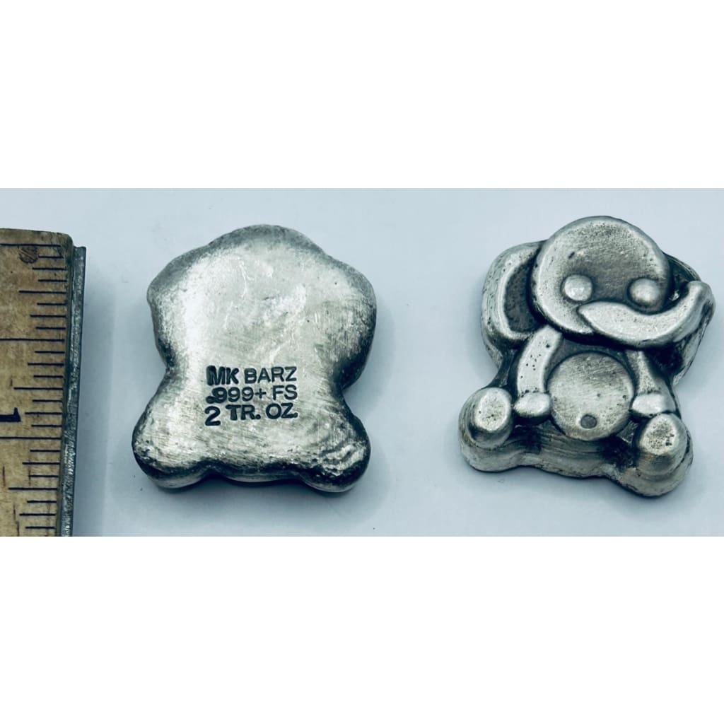 1.5 Oz MK BarZ Lil Elephant Hand Poured.999 FS