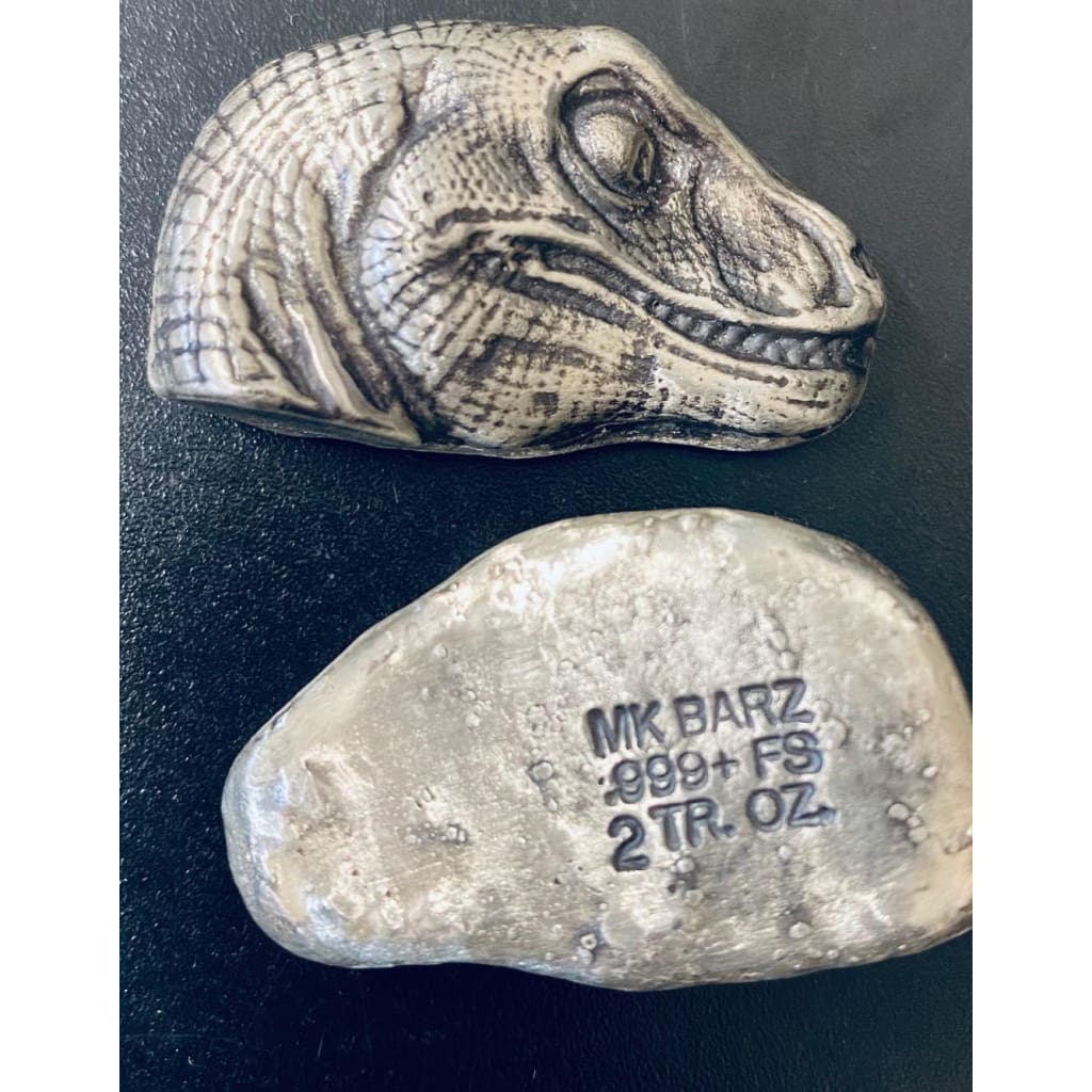2 Oz MK BarZ Rapture Dino Head Sand Cast.999 FS