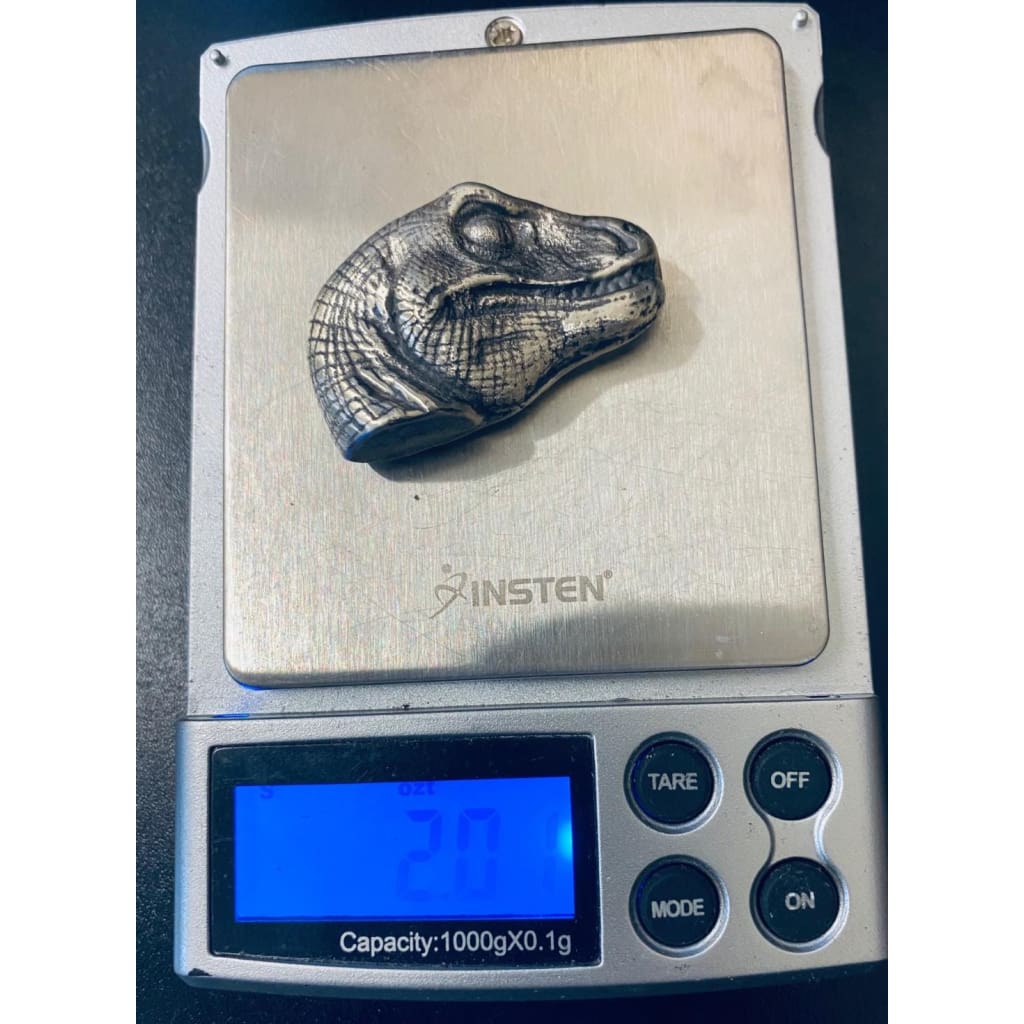 2 Oz MK BarZ Rapture Dino Head Sand Cast.999 FS
