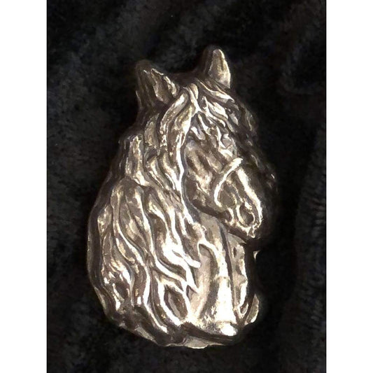 2 Oz MK BarZ Show Pony Horse Bust Hand Poured & Tumbles Bar.999FS