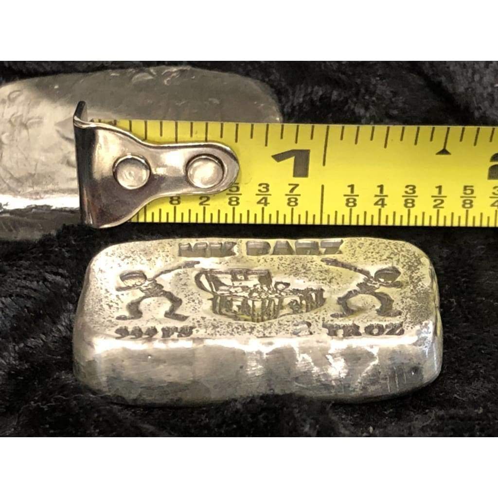 2 Oz MK Barz Skeleton Treasure Dabber’s Bar.999 Fine Silver
