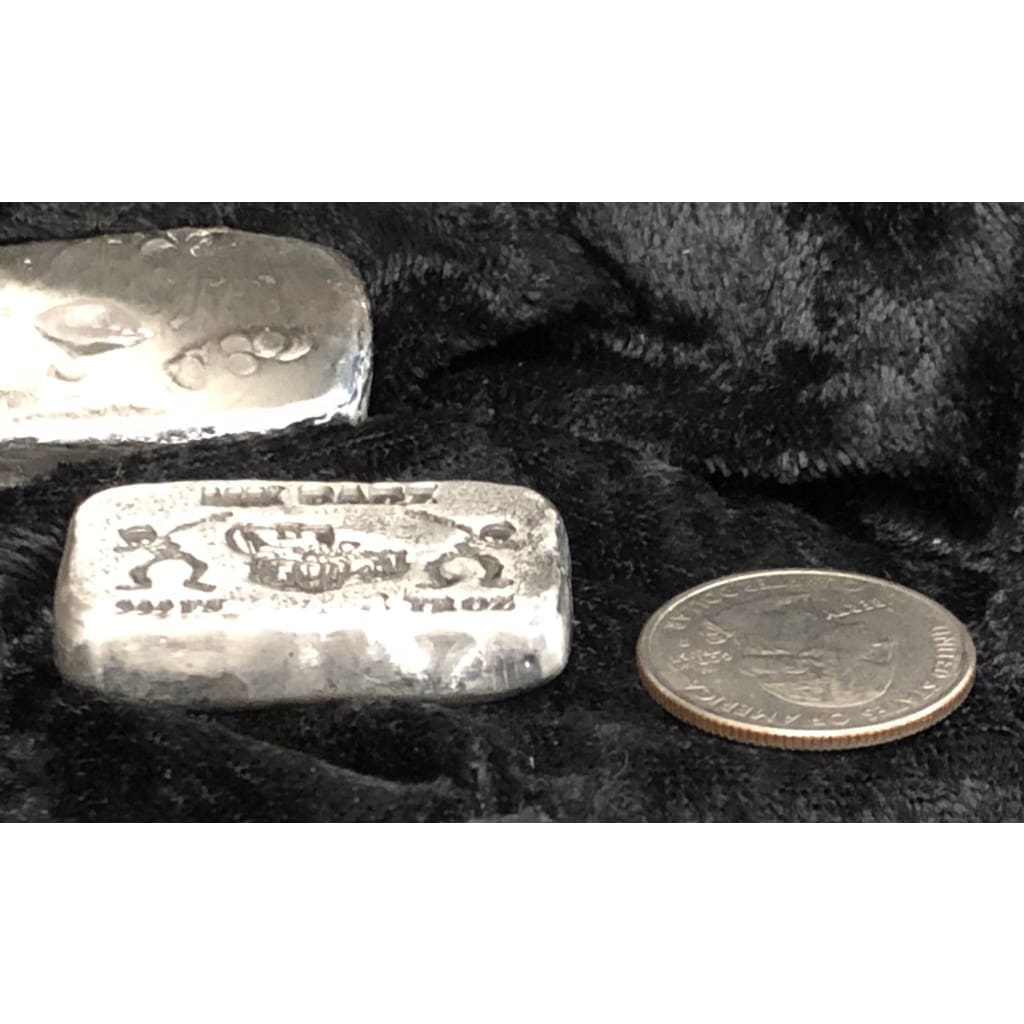 2 Oz MK Barz Skeleton Treasure Dabber’s Bar.999 Fine Silver