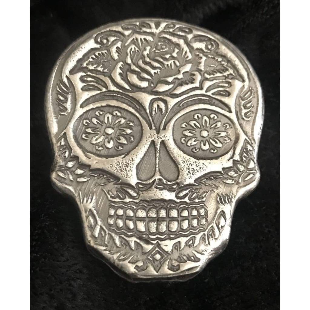 2 Oz MK BarZ Stamped Deadly Rose-Sugar Skull Shaped LTD.999 FS