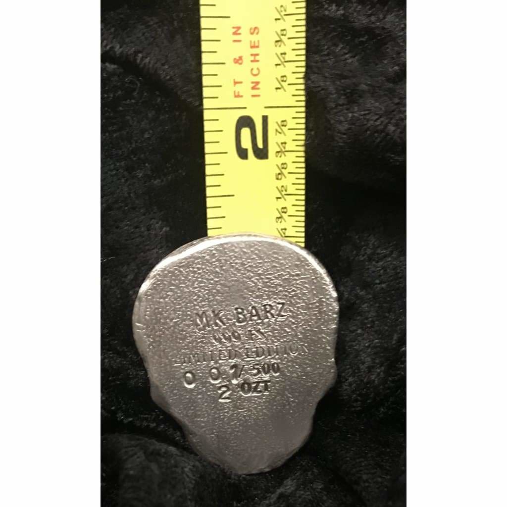 2 Oz MK BarZ Stamped Deadly Rose-Sugar Skull Shaped LTD.999 FS