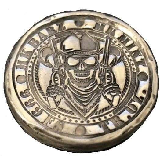 2 ozt Double Gun Wielding Skull Round 999 fs