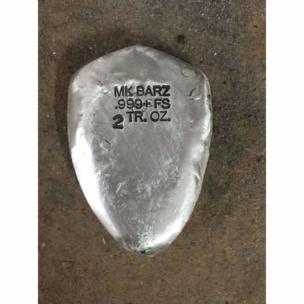 2 Ozt MK BarZ Kings Shield Sand Cast.999 FS