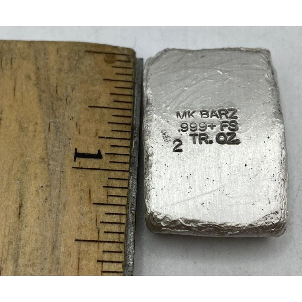 2 Ozt MK BarZ Tax Man Boogie Weight Bar.999 Fine Silver