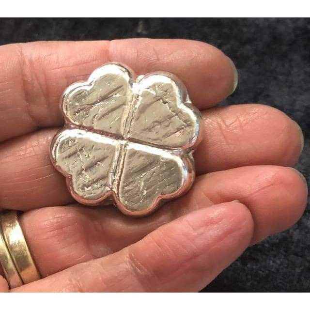2 Troy Oz MK BarZ 4 Leaf Clover.999 FS Hand Poured