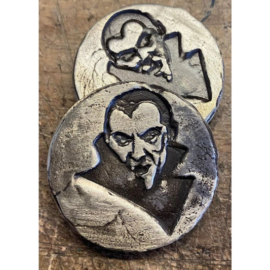 2 Troy Oz MK BarZ Dracula- Horror Token Round.999 FS