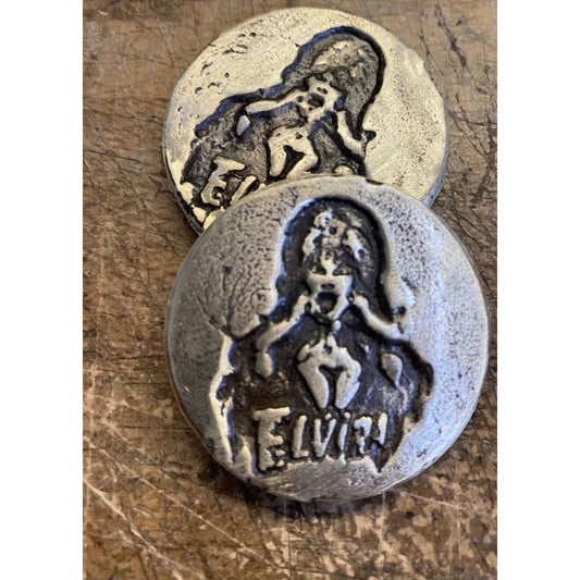 2 Troy Oz MK BarZ Elvira- Horror Token Round.999 FS