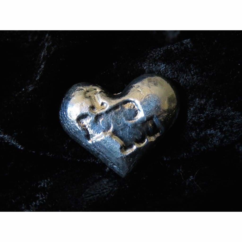 2 Troy Oz. MK BarZ I Love You Heart (No Patina) Hand Poured.999 Fine Silver