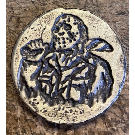 2 Troy Oz MK BarZ Jason- Horror Token Round.999 FS