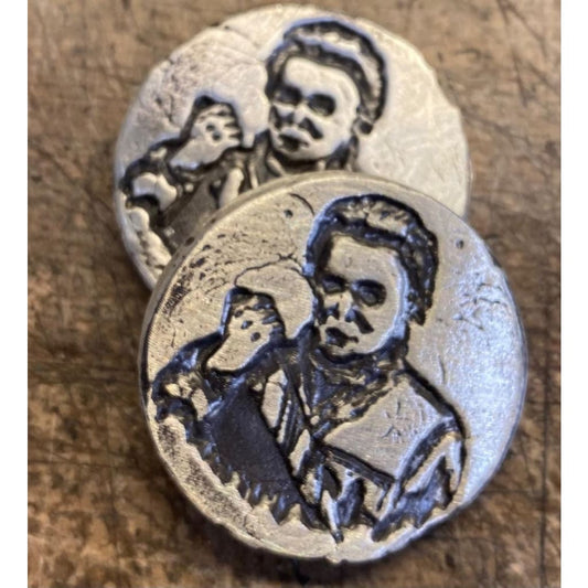 2 Troy Oz MK BarZ Michael Meyers - Horror Token Round.999 FS