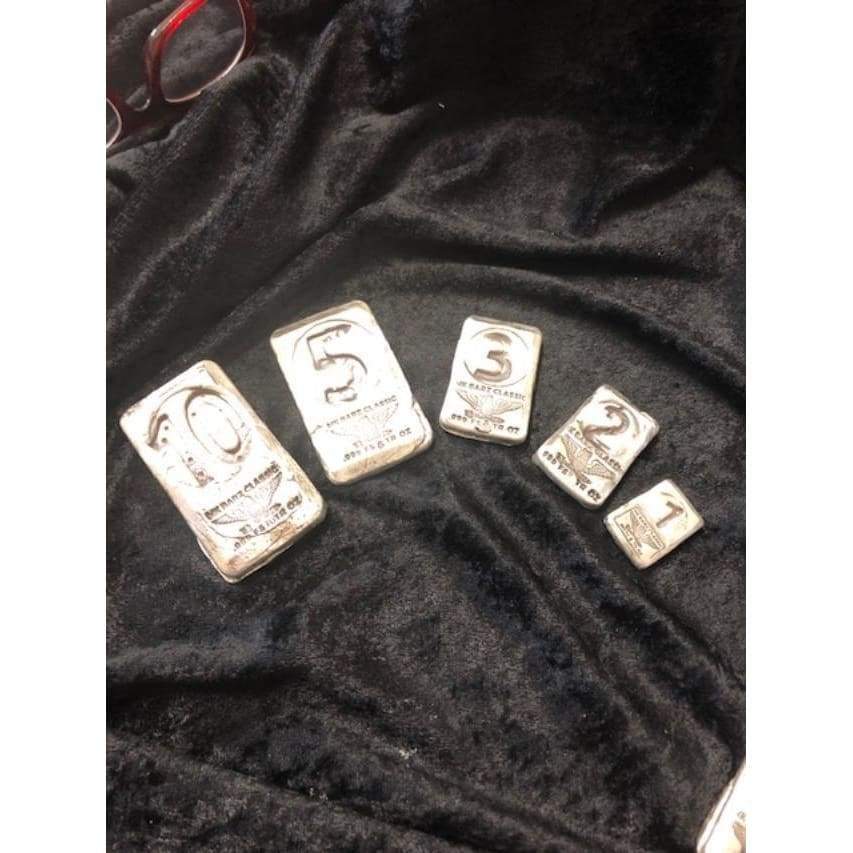 2 Troy Oz. MK BarZ Modern Eagle Classic Wafer Stamped.999 FS