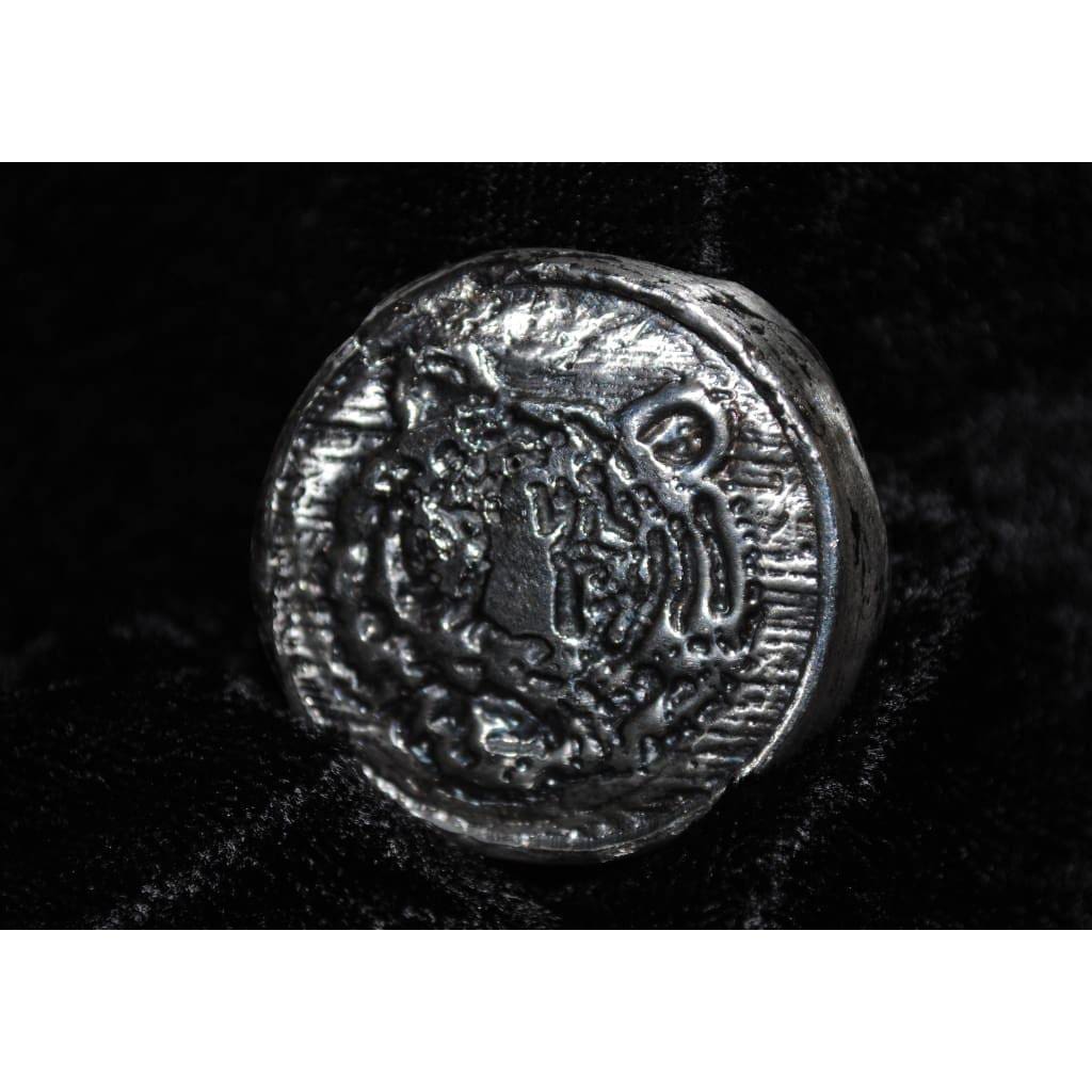 2 Troy Oz. MK BarZ Tiger Hand Poured Round.999 Fine Silver