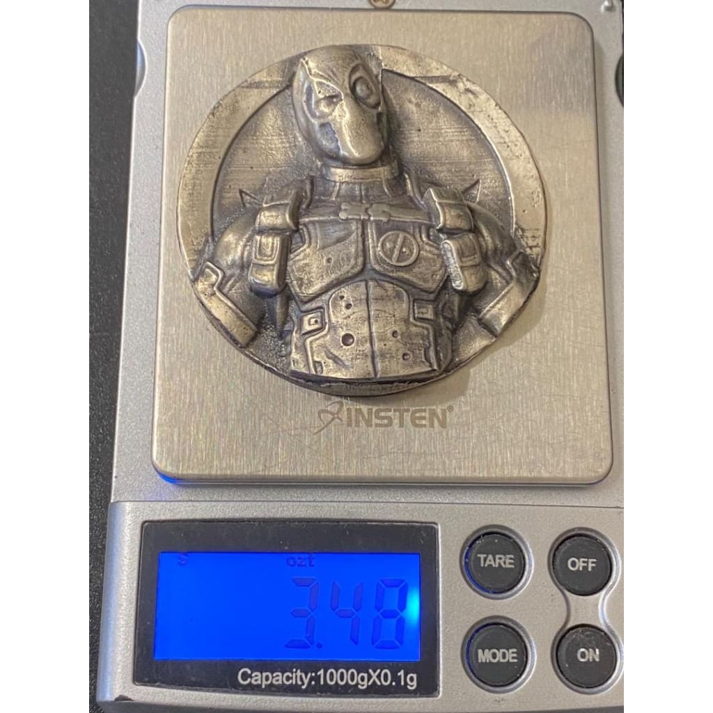 @3.4 Ozt MK BarZ Dead Pool 2 Part Closed Sand Cast.999 Fine Silver - silver bullion