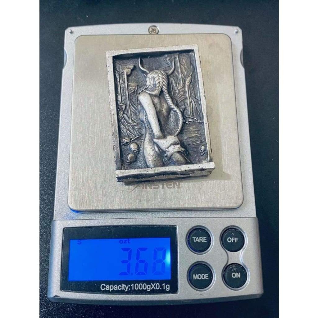 @3.5 Oz MK BarZ Captive.999 FS Sand Cast Relief Art Work by Anna Marine