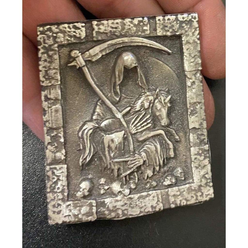 @3.6 Oz MK BarZ Reaper Sacrifice 2D Framed Sand Cast Picture.999 FS by Heber