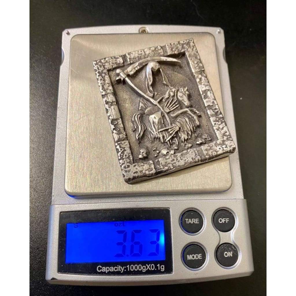 @3.6 Oz MK BarZ Reaper Sacrifice 2D Framed Sand Cast Picture.999 FS by Heber