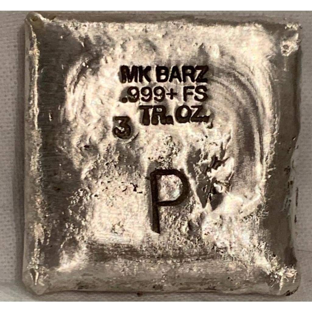 3 Oz.999 FS MK BarZ Lucifer Lives Laser Square by Paul Abrams”