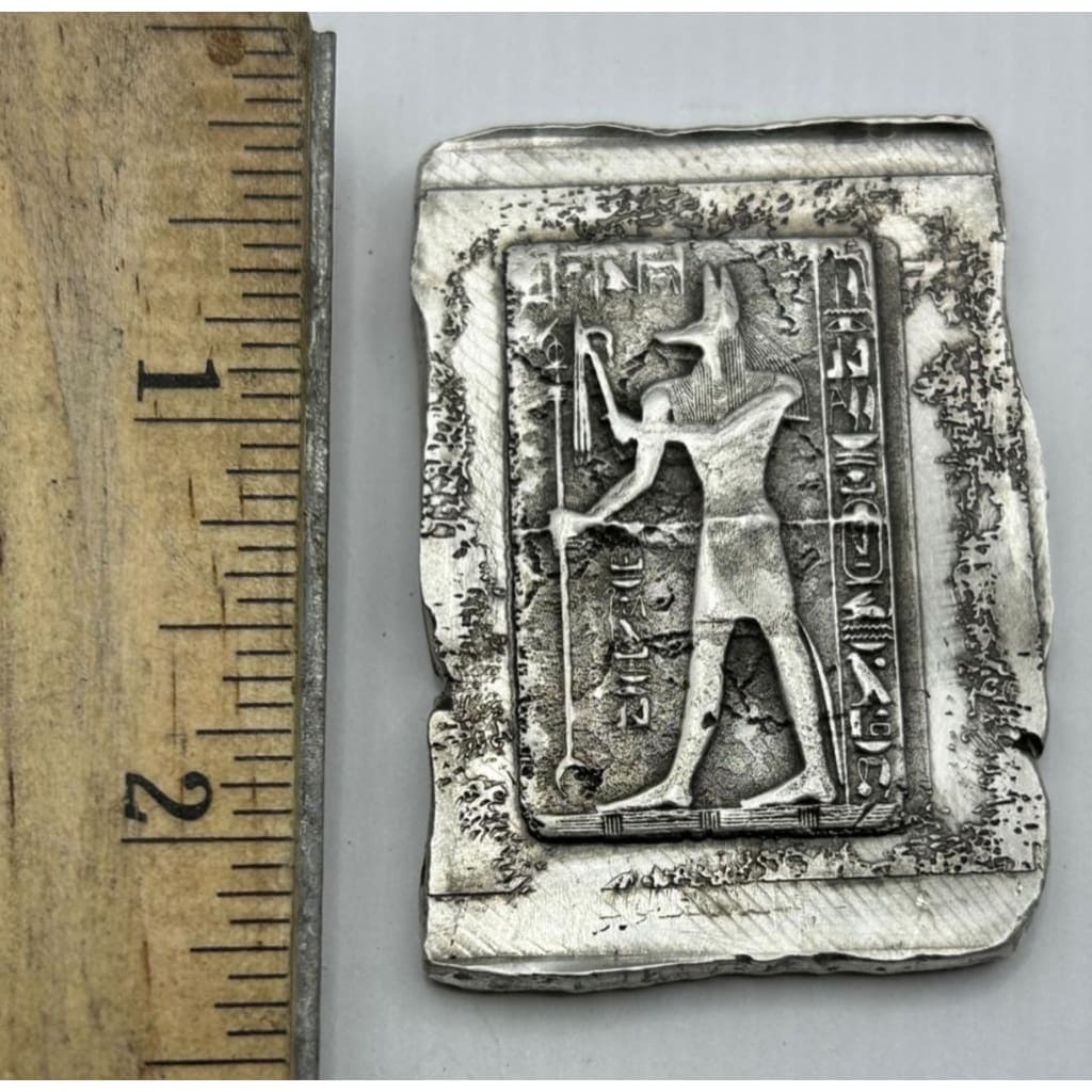 3 Oz MK BarZ The Great Pharaoh King Hand Poured.999 FS - silver bullion