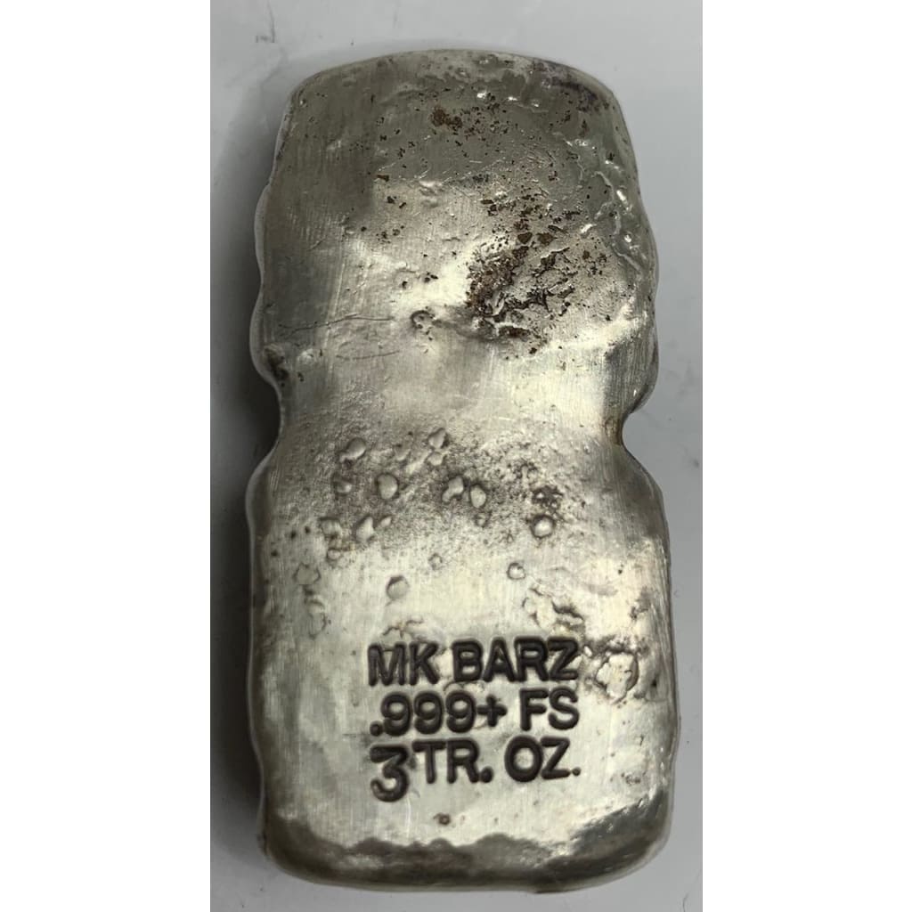 3 ozt MK BarZ Happy Tiki Dude.999 FS Hand Poured