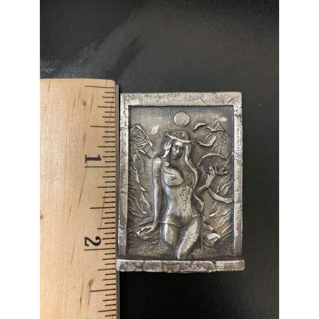 @3 Ozt MK BarZ Mother Nature 2D Framed Sand Cast Picture by Paul Abrams.999 FS