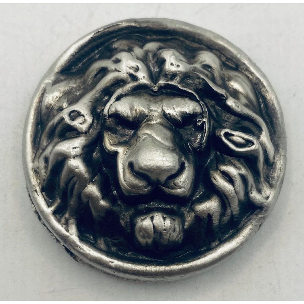 3 Ozt MK BarZ Regal Lion Round Hand Poured.999 FS