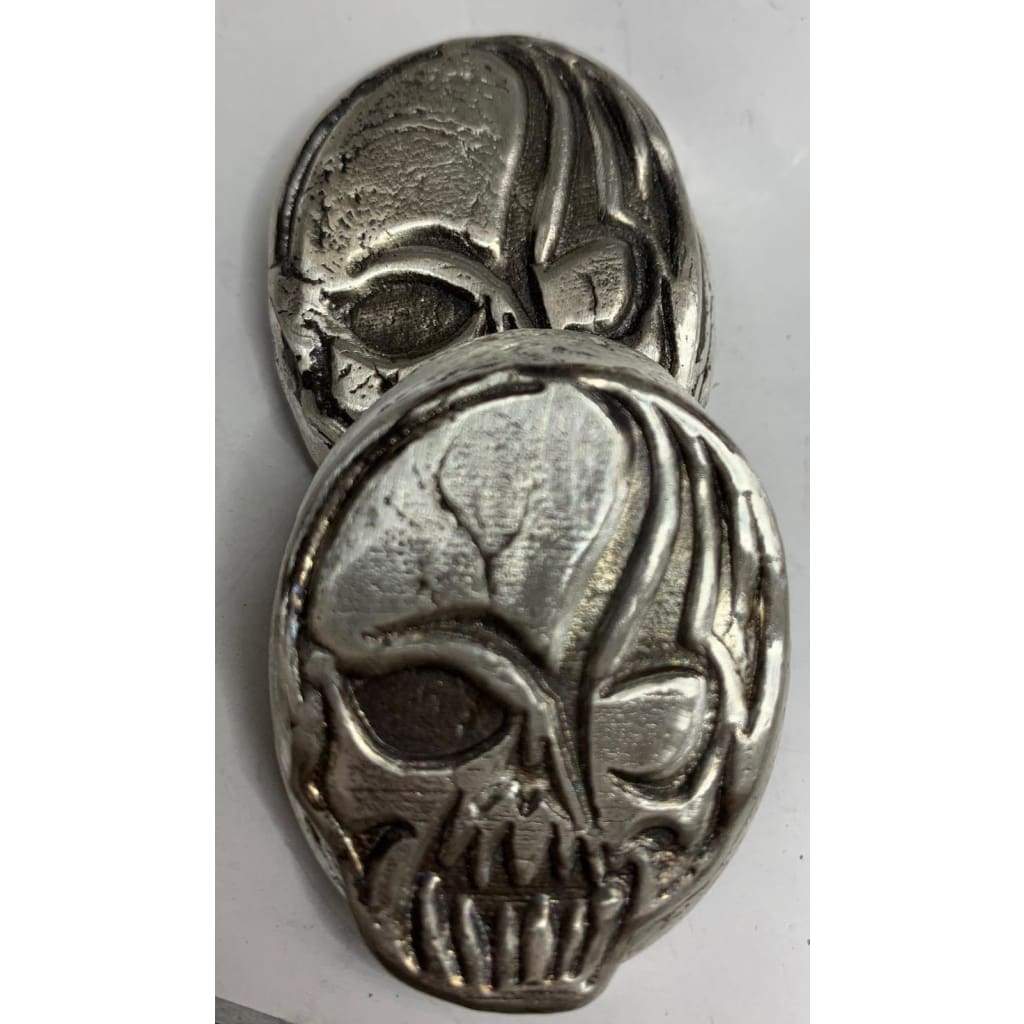 3 ozt MK BarZ "Tribal Skull" .999 FS Hand Poured - MK BARZ AND BULLION