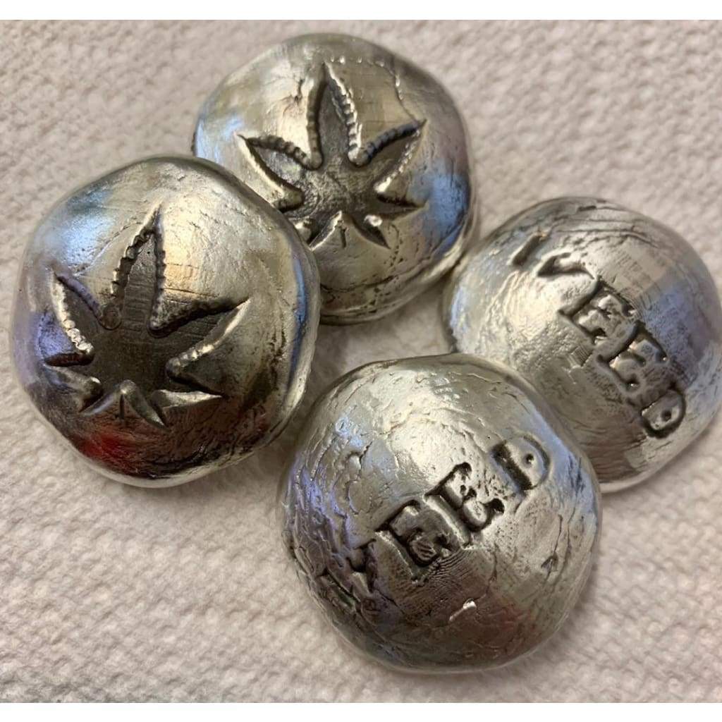 3 Ozt MK BarZ Weed Stone Hand Poured.999 Fine Silver - Silver bullion