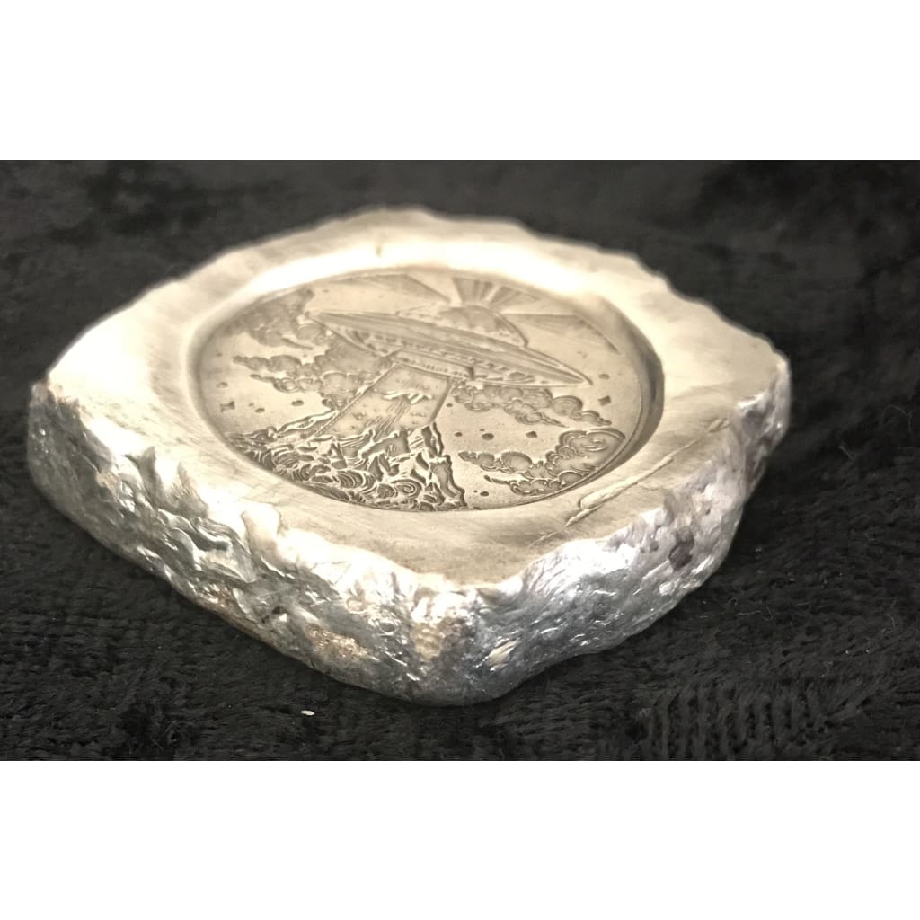 3 Troy Oz  .999 FS MK BarZ "Invasion" Stamped Chunky Nugget Square - MK BARZ AND BULLION