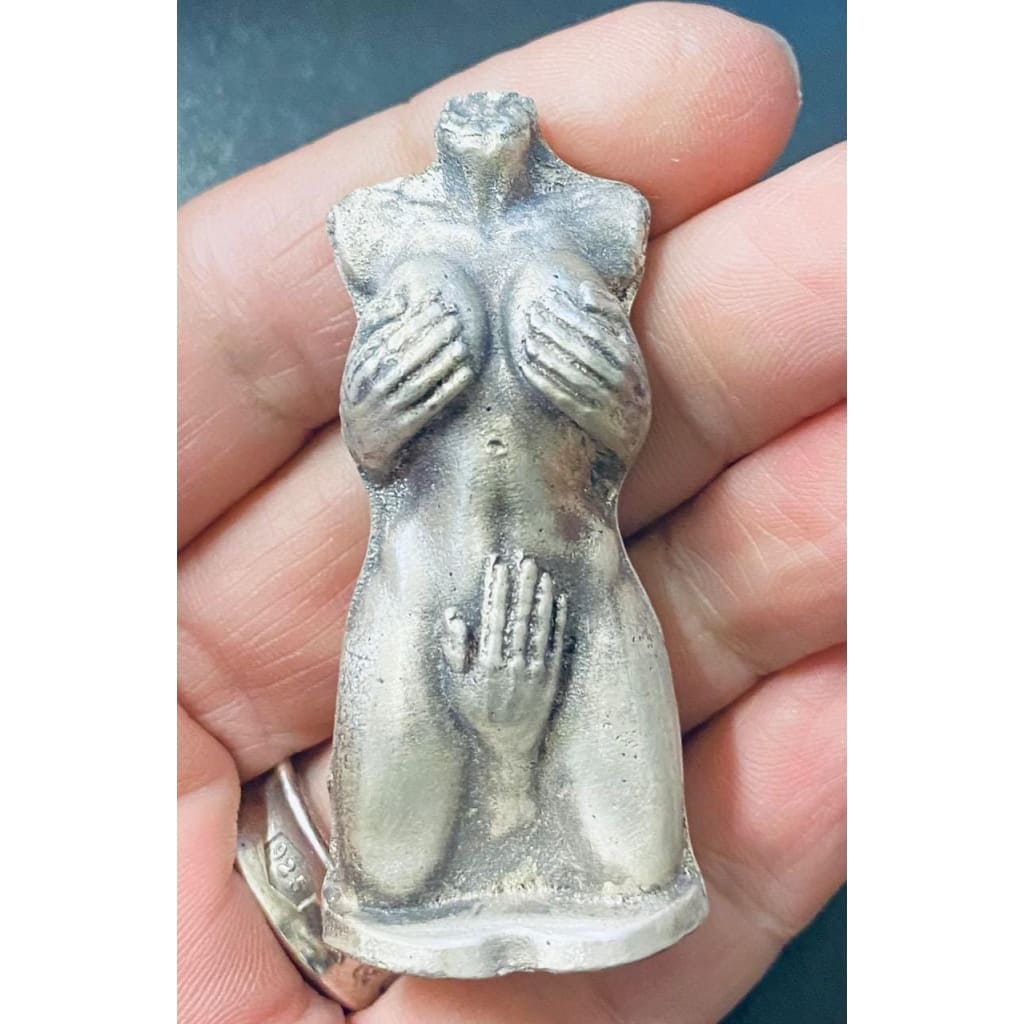 @3 Troy Oz MK BarZ Sweet Embrace Nude Bust 2 Part Sand Cast Statue.999 FS