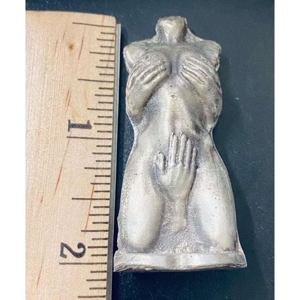 @3 Troy Oz MK BarZ Sweet Embrace Nude Bust 2 Part Sand Cast Statue.999 FS